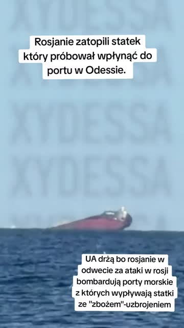 Rosja zatopiła statek widać że sytuacja napięta