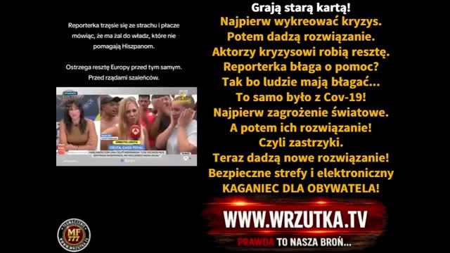 Wykreować zagrożenie i dać rozwiązanie to samo było za Cov-19