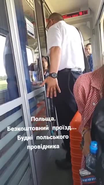 Konduktor traci cierpliwość do Ukrainców